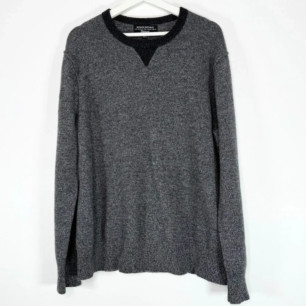 Banana Republic x Filpucci Wool Blend Charcoal Crew Neck Sweater. - US Men’s Siz